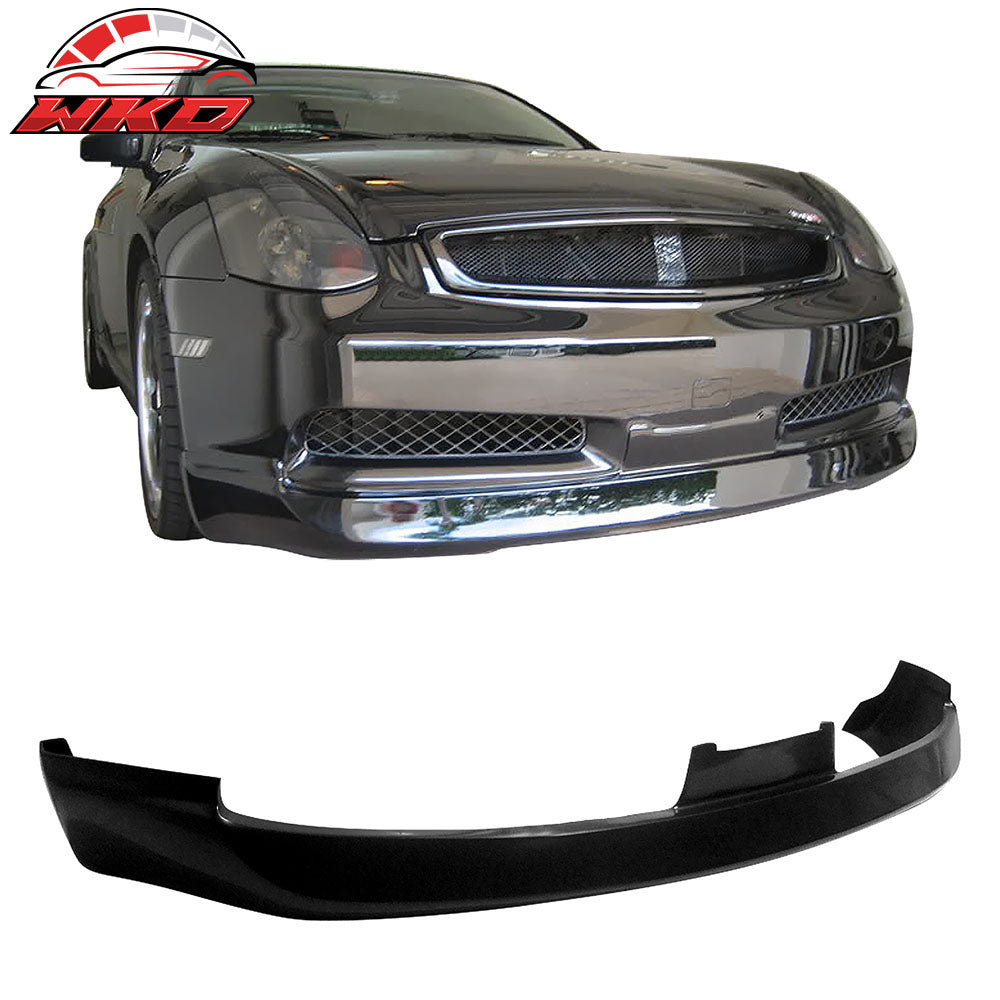 Fits 03-07 Infiniti G35 Coupe ING Style Front Lip Bumper Lower Spoiler - PU