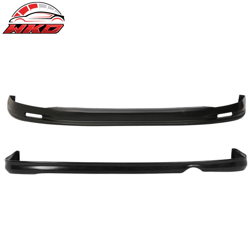 Fits 96-98 Honda Civic 2Dr/4Dr Mugen Style Front Bumper Lip + Rear Bumper Lip PP