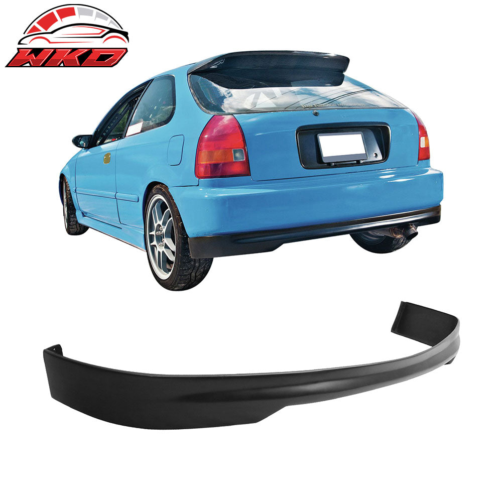 Fit 96-98 Honda Civic Hatchback PU JDM JUN Style Front + Rear Bumper Lip Spoiler