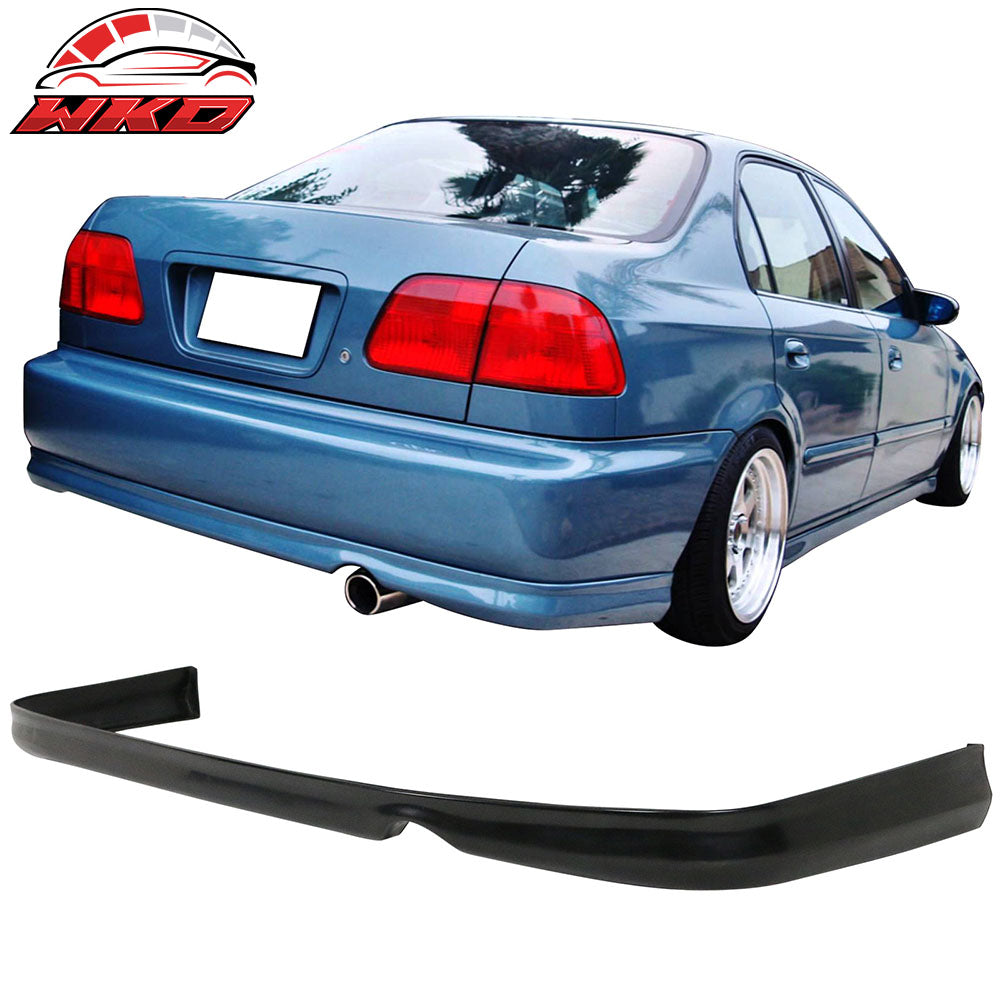 Fit 96-98 Honda Civic Front Bumper Lip + Rear Diffuser + Grille + Window Visors