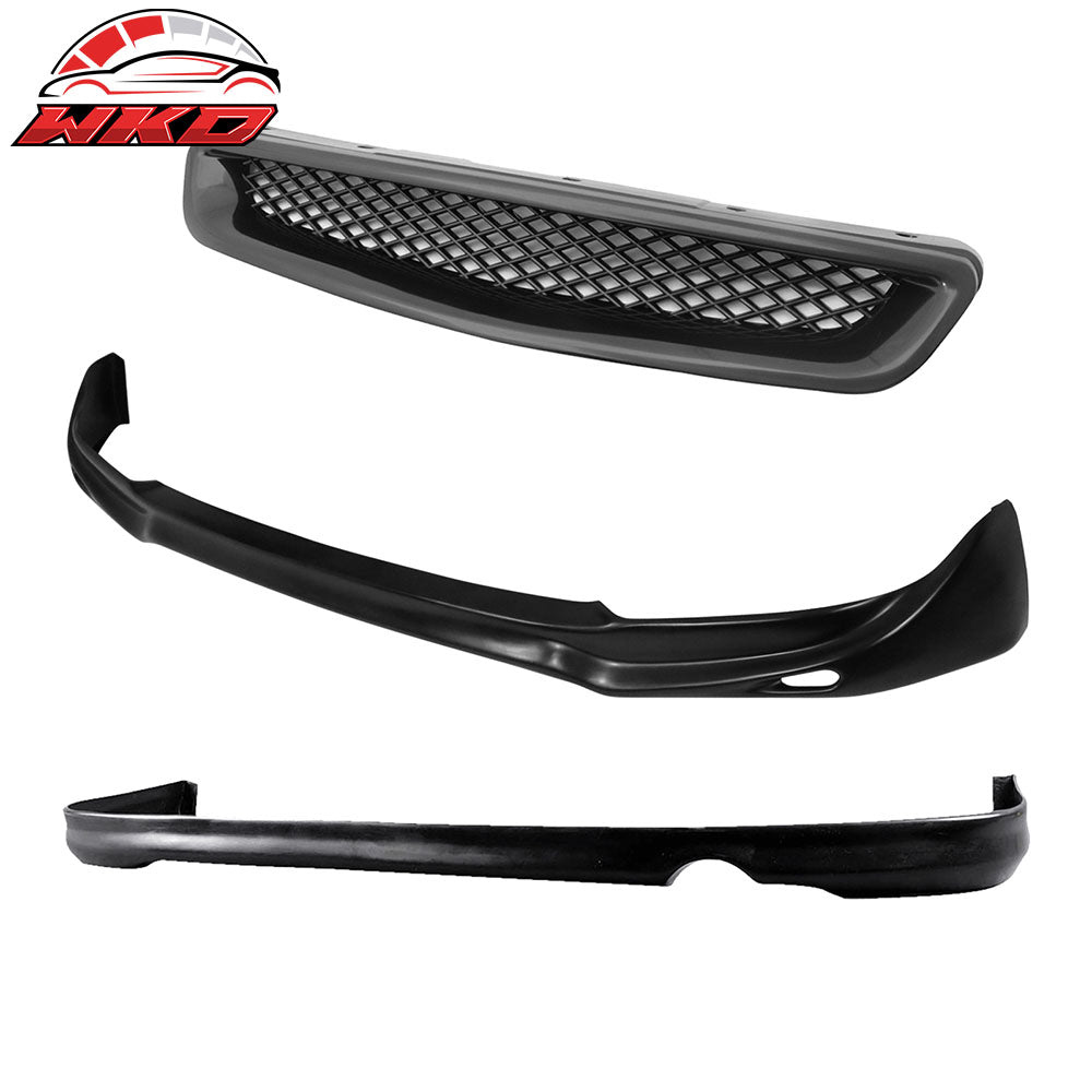 1996-98 Honda Civic JDM JUN Front Bumper Lip PU + Rear Lip + TR Front Grille | Wholesale