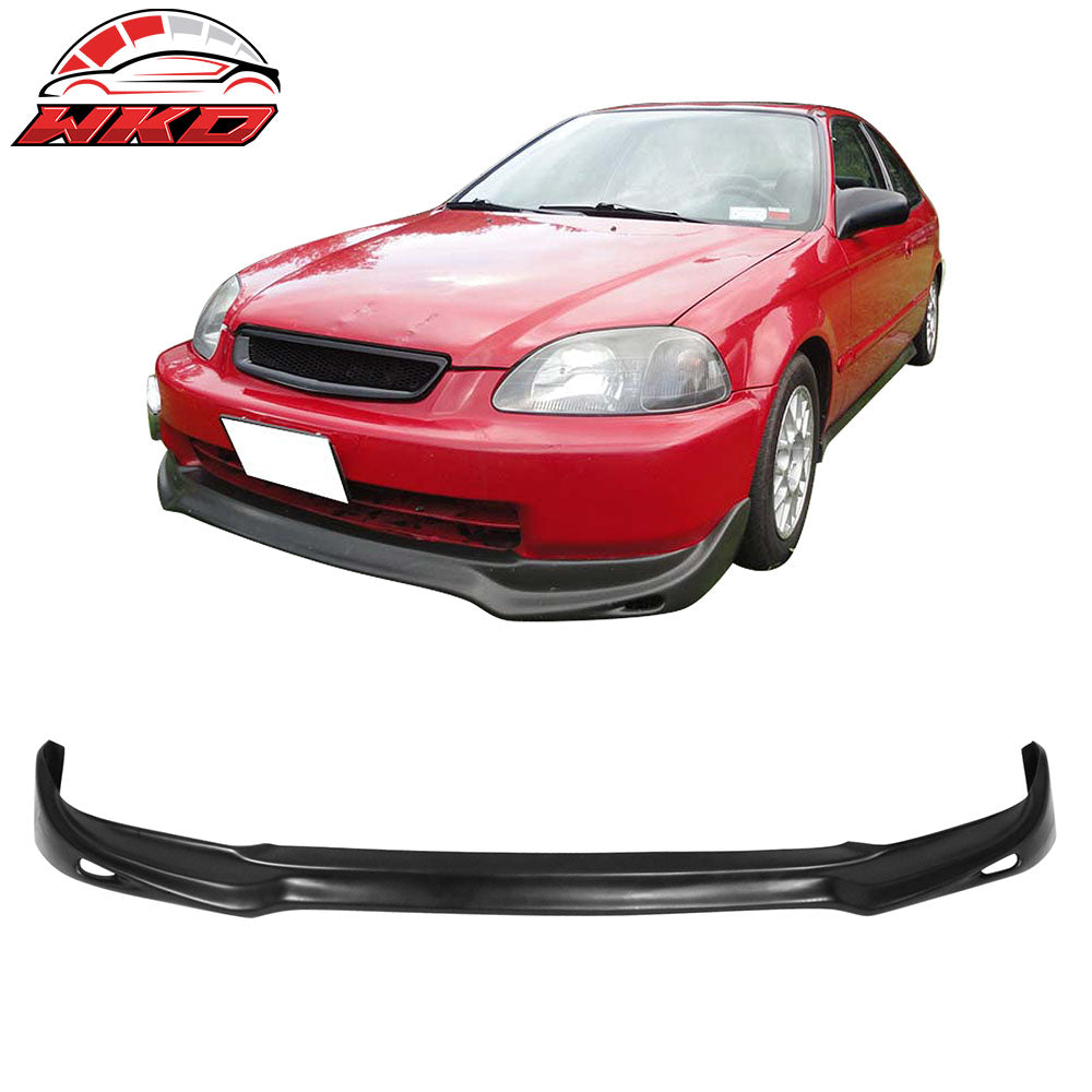 Fits 96-98 Honda Civic JDM JUN Front Bumper Lip PU + Rear Lip + TR Front Grille