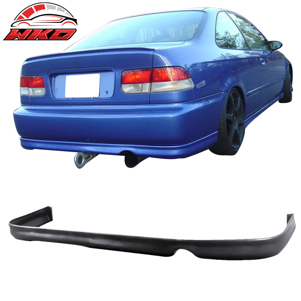 Fits 96-98 Honda Civic JDM JUN Front Bumper Lip PU + Rear Lip + TR Front Grille