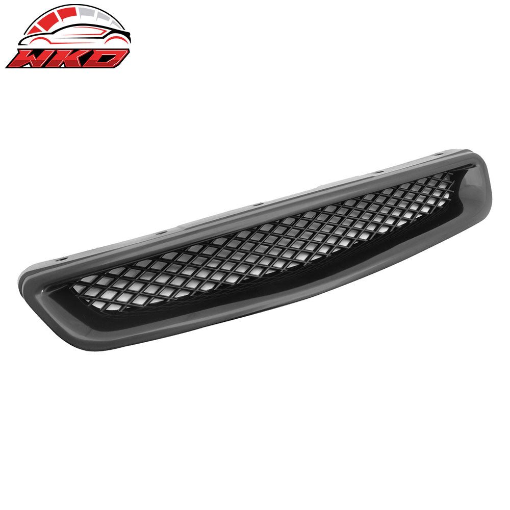 Fits 96-98 Honda Civic JDM JUN Front Bumper Lip PU + Rear Lip + TR Front Grille