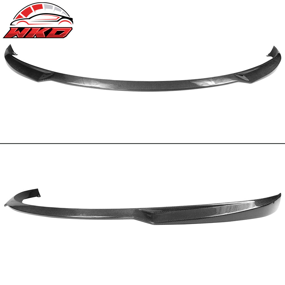 Fits 12-16 Tesla Model S Carbon Fiber Front Bumper Lip Spoiler IKON Style