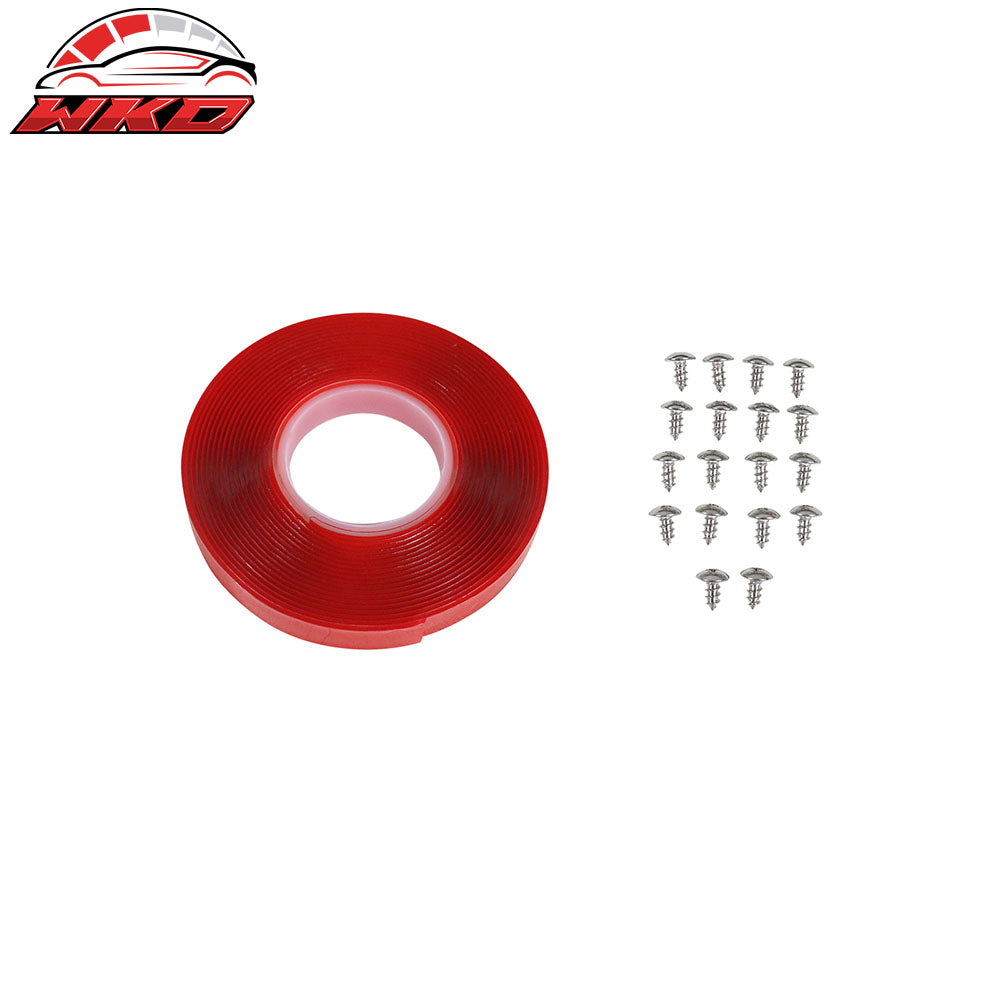 Fits 17-23 Tesla Model 3 V Style Front Bumper Lip Spoiler Kit Unpainted PP 5PCS