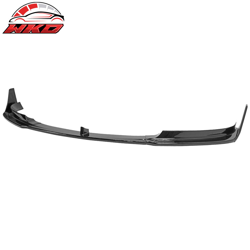 Fits 17-23 Tesla Model 3 V Style Gloss Black Front Bumper Lip Spoiler Kit PP 5PC