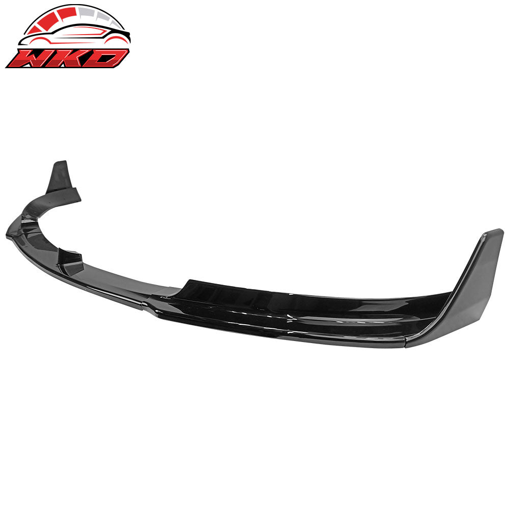 Fits 17-23 Tesla Model 3 V Style Gloss Black Front Bumper Lip Spoiler Kit PP 5PC
