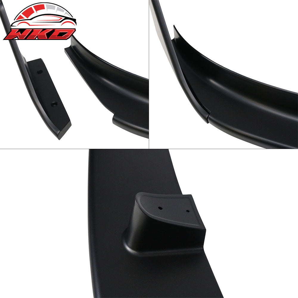Fits 17-23 Tesla Model 3 V Style Matte Black Front Bumper Lip Spoiler Kit PP 5PC