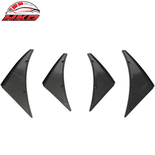 Wholesale Universal Front Bumper Lip Splitter Fins Spoiler Car Canards Carbon Fiber Print