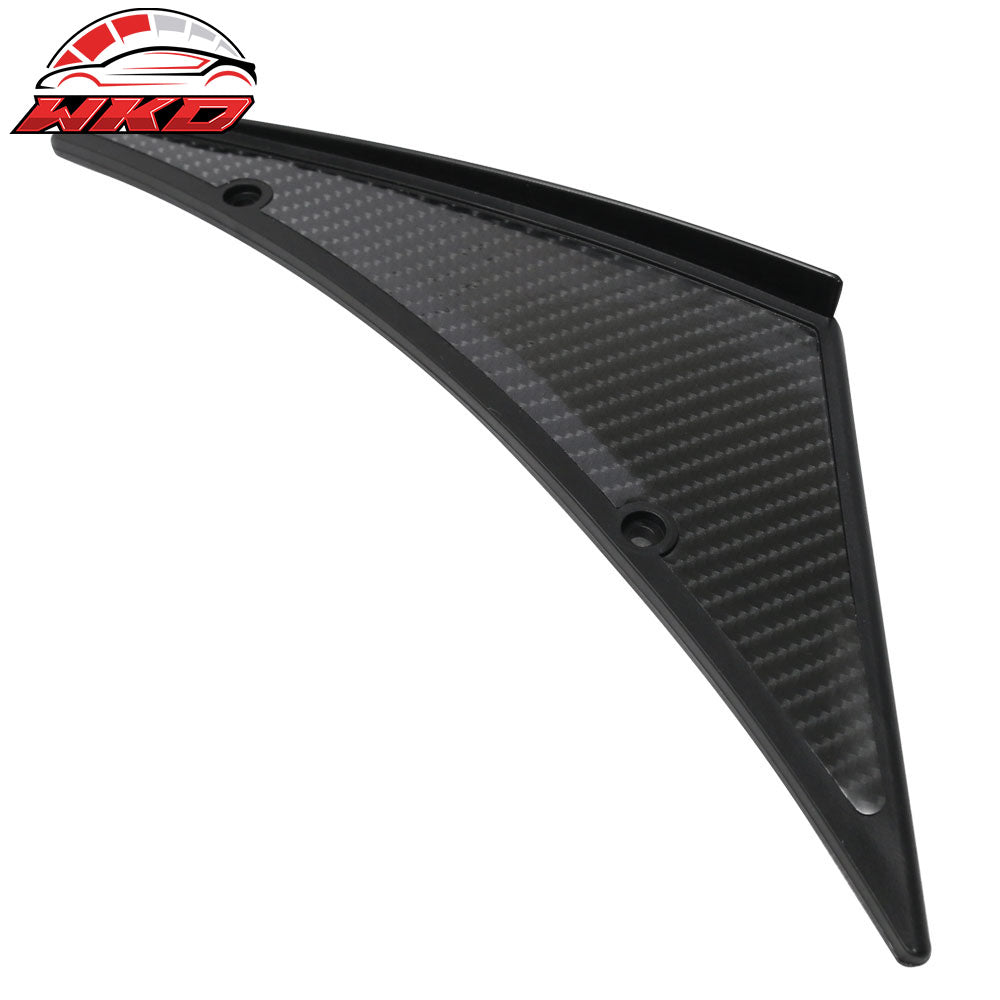 Universal Front Bumper Lip Splitter Fins Spoiler Car Canards Carbon Fiber Print
