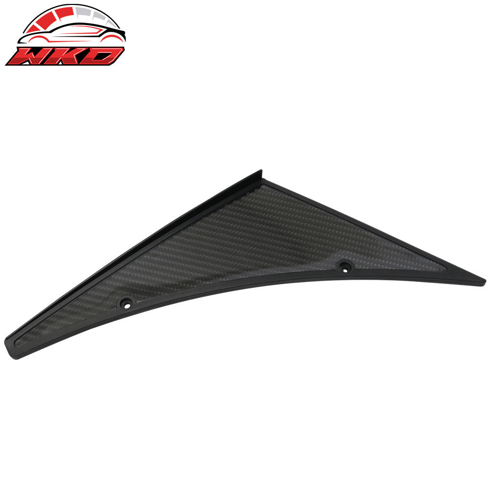 Universal Front Bumper Lip Splitter Fins Spoiler Car Canards Carbon Fiber Print
