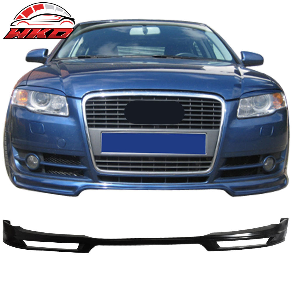 Wholesale 06-08 Audi A4 B7 (None S-Line) A Style Front Bumper Lip Spoiler Unpainted PU