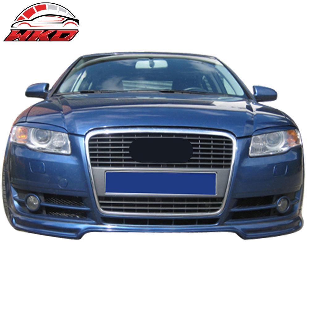 Wholesale 06-08 Audi A4 B7 (None S-Line) A Style Front Bumper Lip Spoiler Unpainted PU