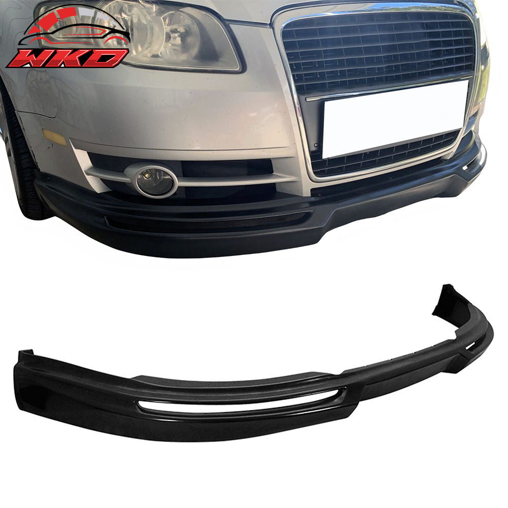 Fits 06-08 Audi A4 Euro A Style Front Bumper Lip Spoiler Splitter Unpainted PU