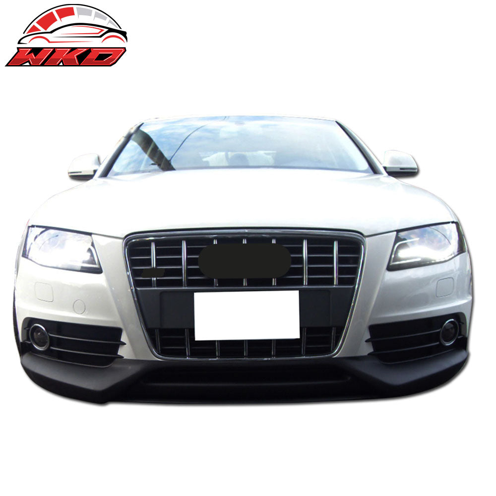 Fits 09-12 Audi A4 B8 S Line RG Style Front Bumper Lip Spoiler Kit PU Unpainted