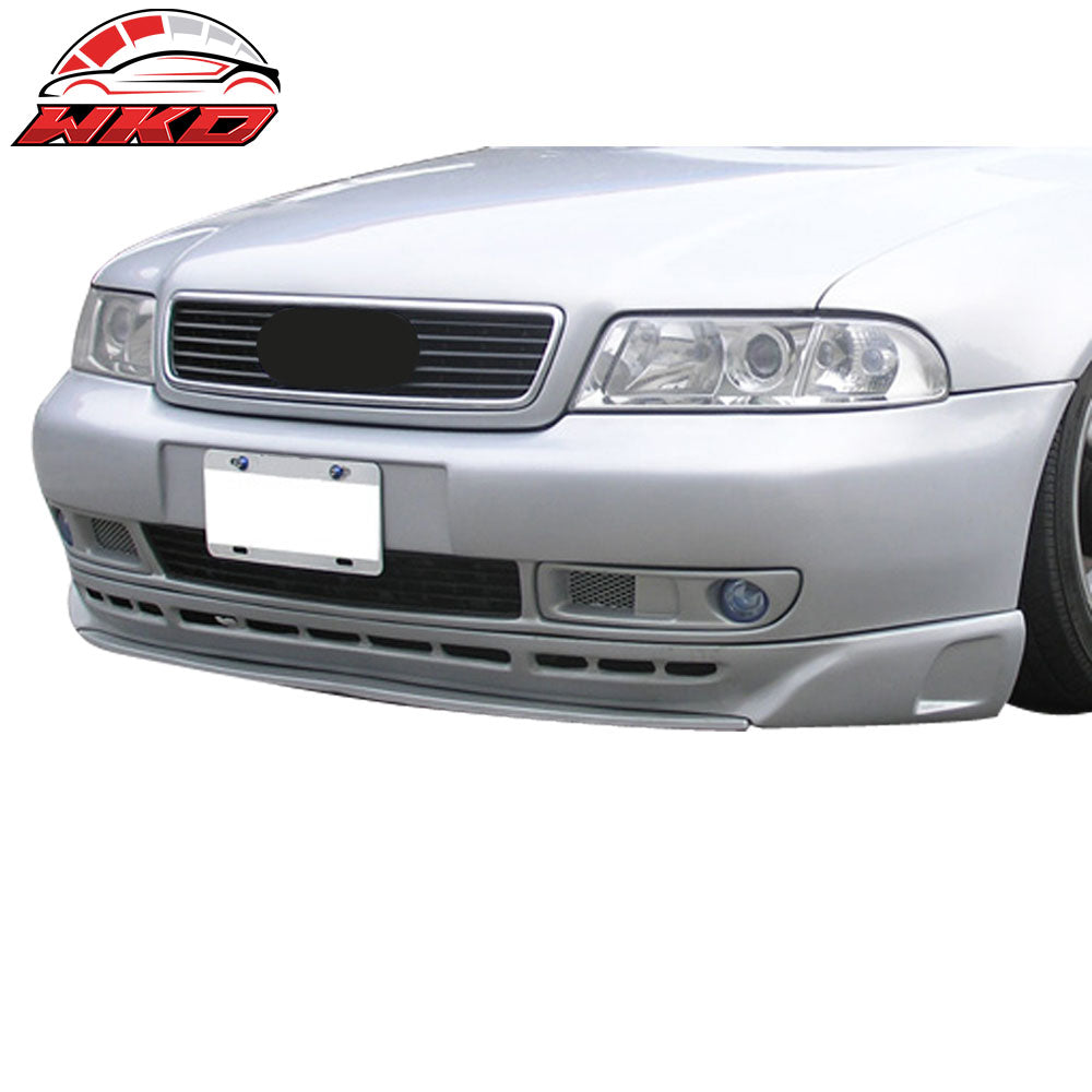 Fits 96-01 Audi A4 Quattro B5 A Style Front Bumper Lip Spoiler Unpainted PU