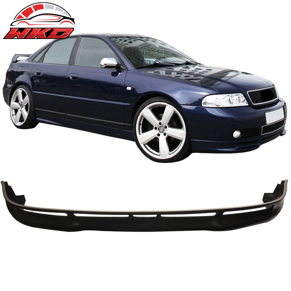 Fits 96-01 Audi A4 B5 Type L Style Front Bumper Lip Spoiler Unpainted PU