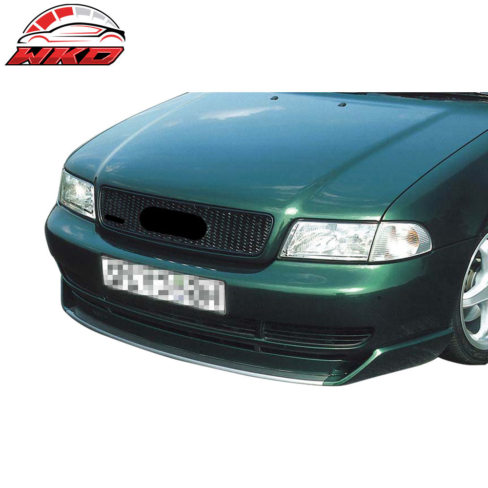 Fits 96-01 Audi A4 B5 Type-on Style Front Bumper Lip Spoiler Unpainted Black PU