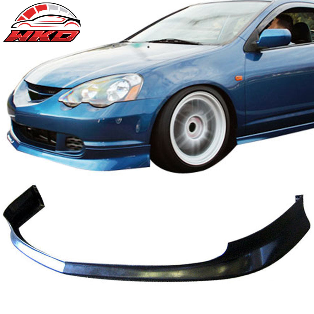 Fits 02-04 Acura RSX DC5 TR Style Front Bumper Lip Spoiler Unpainted Black PU