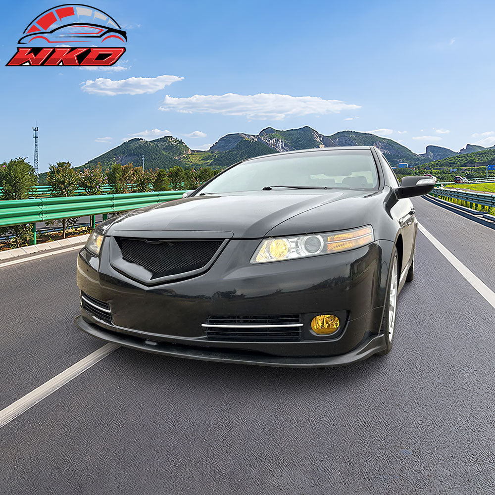 Fits 07-08 Acura TL Base CS Style Front Bumper Lip Spoiler Splitter Unpainted PU