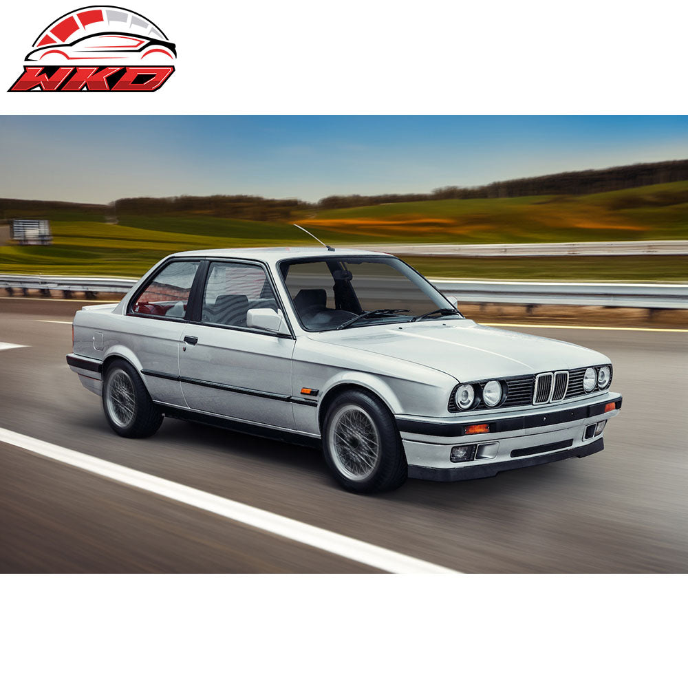 Fits 84-92 BMW E30 3-Series RG Style Front Bumper Lip Spoiler Unpainted - PU