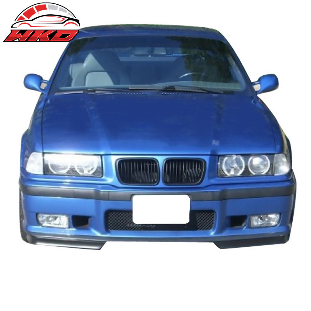 Fits 94-99 BMW E36 M3 Front Bumper Lip PU Unpainted Chin Spoiler Splitters Pair