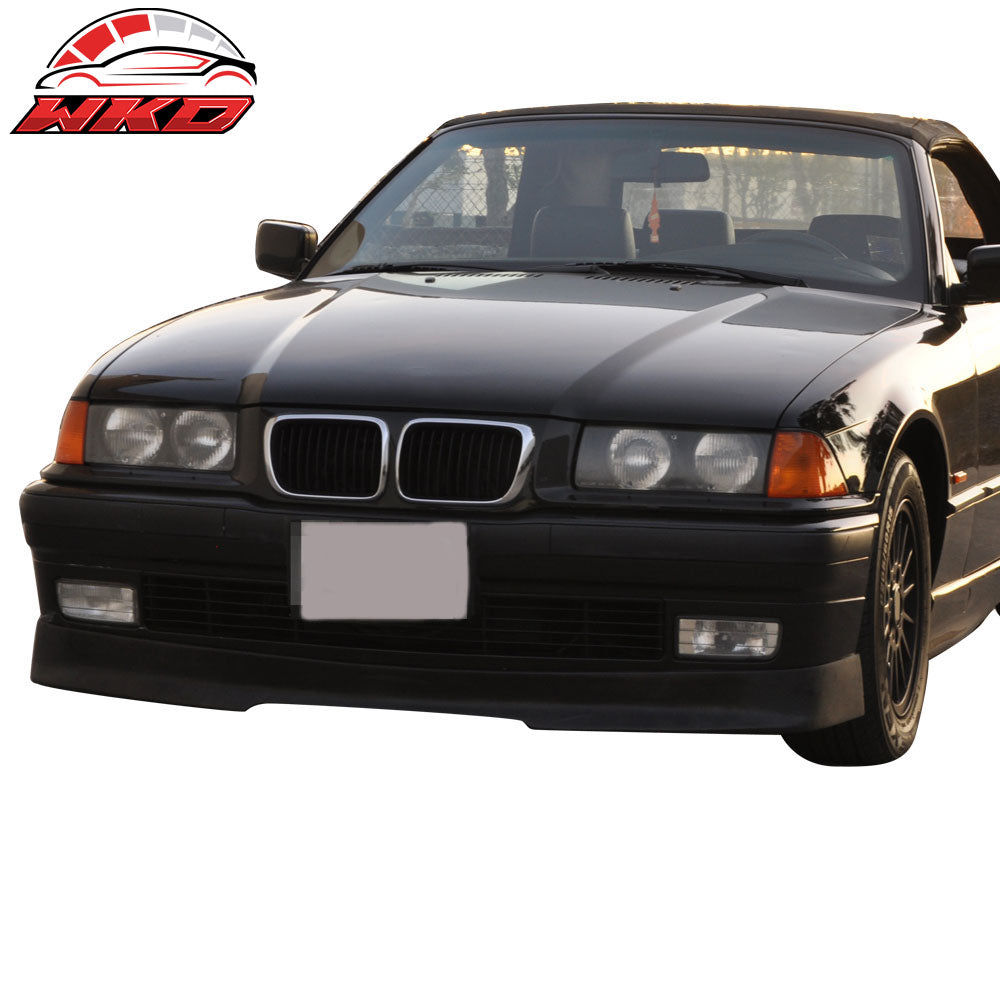Fits 92-98 BMW E36 3-Series Front Bumper Lip Spoiler IKON Style Unpainted PU