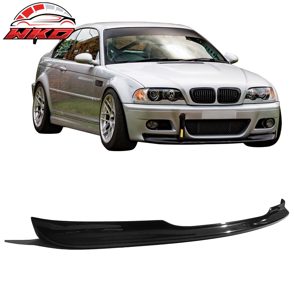 Fits 01-06 BMW E46 M3 CSL Style Front Bumper Lip Spoiler Splitter Unpainted PU