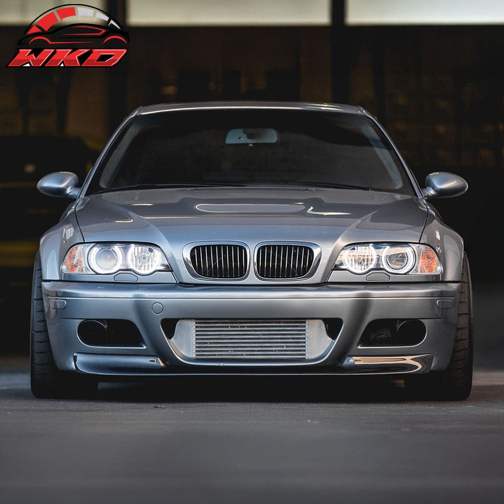 Fits 01-06 BMW E46 M3 CSL Style Front Bumper Lip Spoiler Splitter Unpainted PU