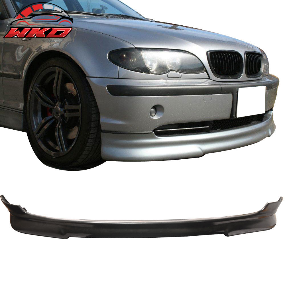 Fits 99-03 BMW E46 3-Series Front Bumper Lip Spoiler H Style Unpainted PU