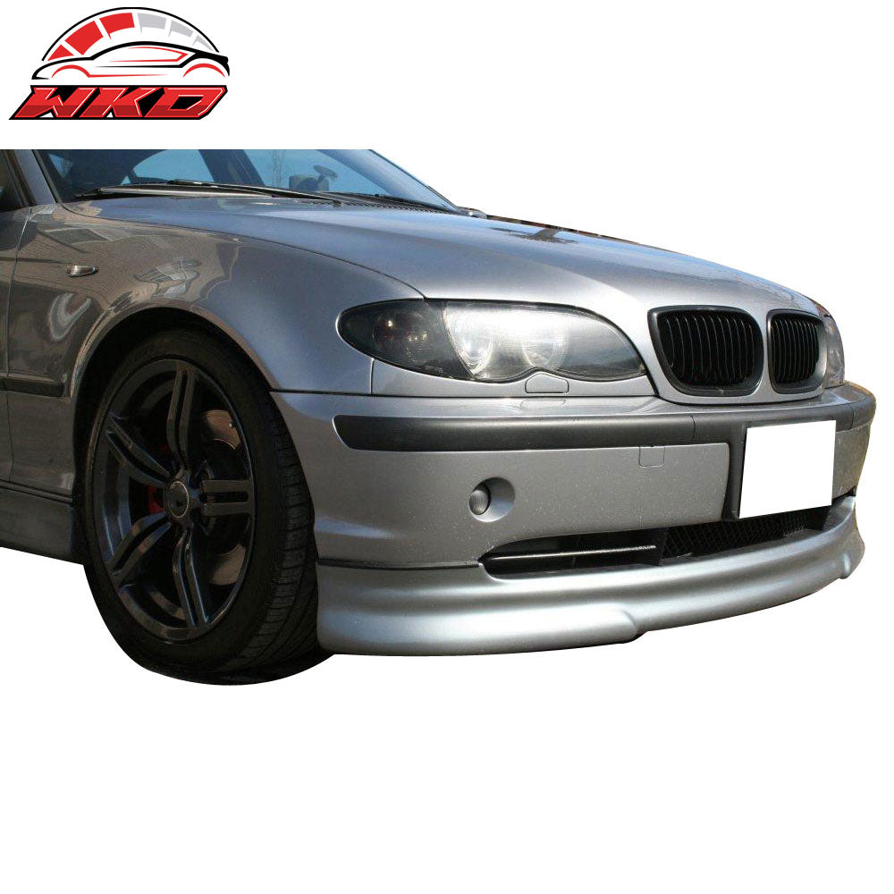 Fits 99-03 BMW E46 3-Series Front Bumper Lip Spoiler H Style Unpainted PU