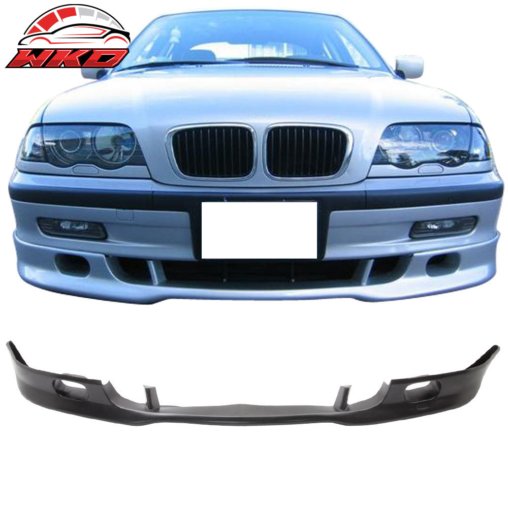Fits 99-01 BMW E46 3-Series Sedan Euro Style Front Bumper Lip Spoiler Bodykit PU