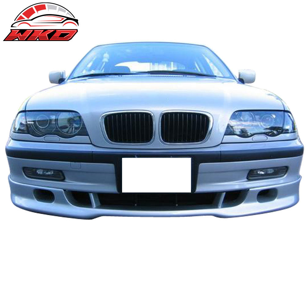 Fits 99-01 BMW E46 3-Series Sedan Euro Style Front Bumper Lip Spoiler Bodykit PU