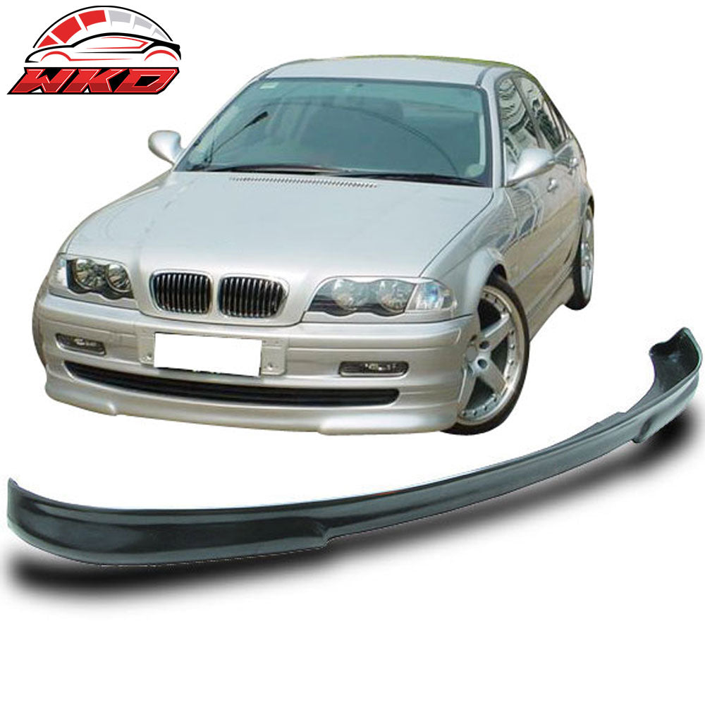 Fits 99-01 BMW E46 3 Series 4Dr Sedan H2 Style Front Bumper Lip Spoiler - PU
