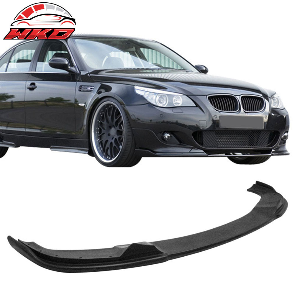 Fits 04-10 BMW E60 5 Series H Style Front Bumper Lip Spoiler PU Unpainted 1PC
