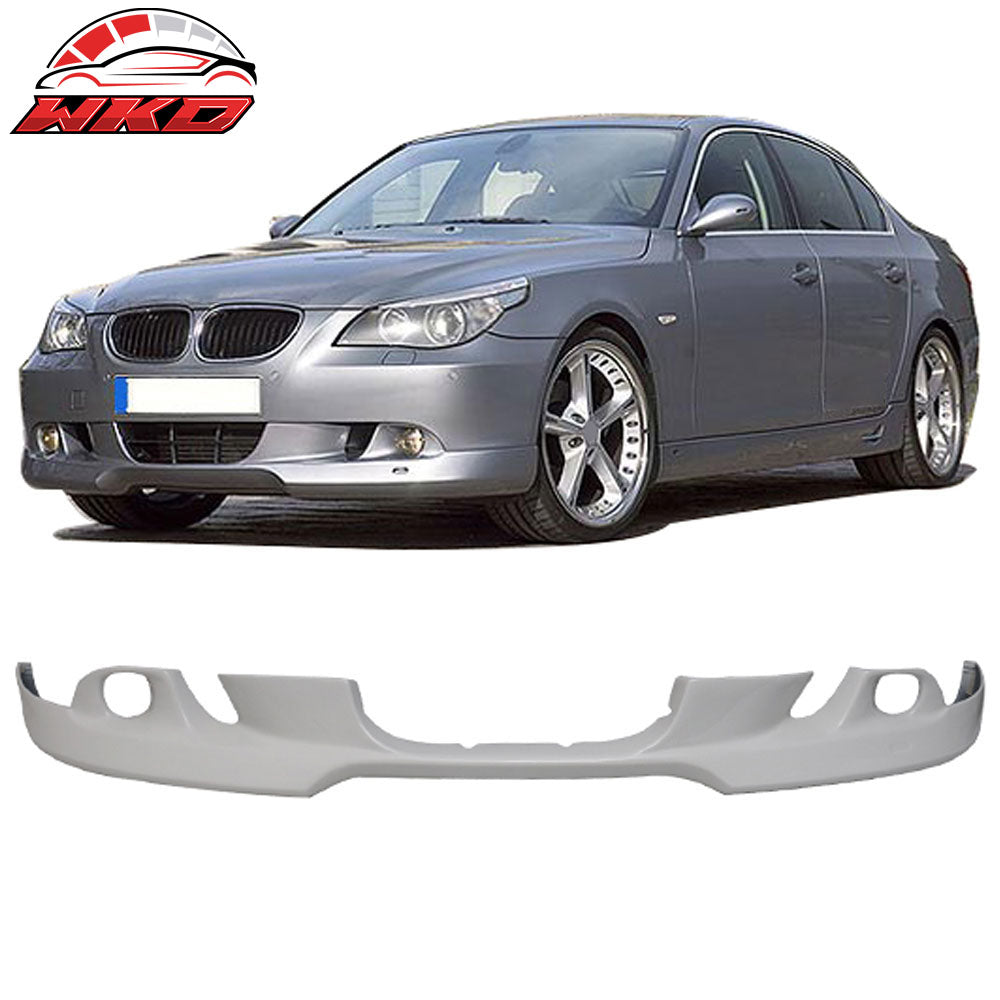 Fits 04-07 BMW E60 5-Series AC Style Front Bumper Lip Painted Alpine White #300