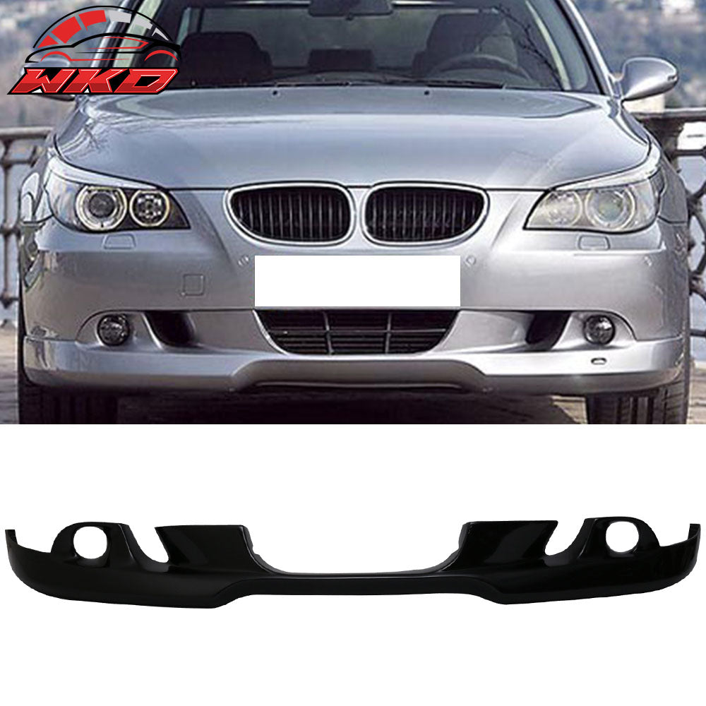 Fit 04-07 BMW E60 5 Series AC Front Bumper Lip Painted #475 Black