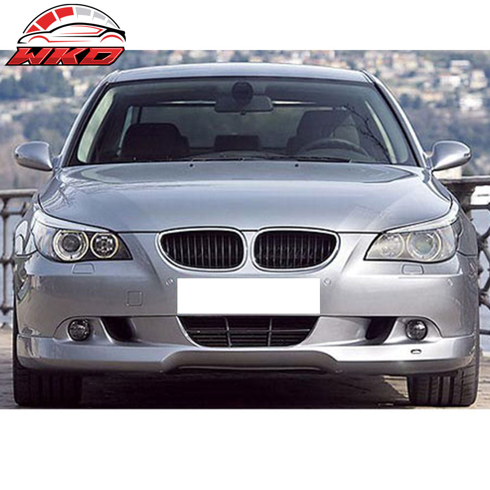 Fit 04-07 BMW E60 5 Series AC Front Bumper Lip Painted #475 Black