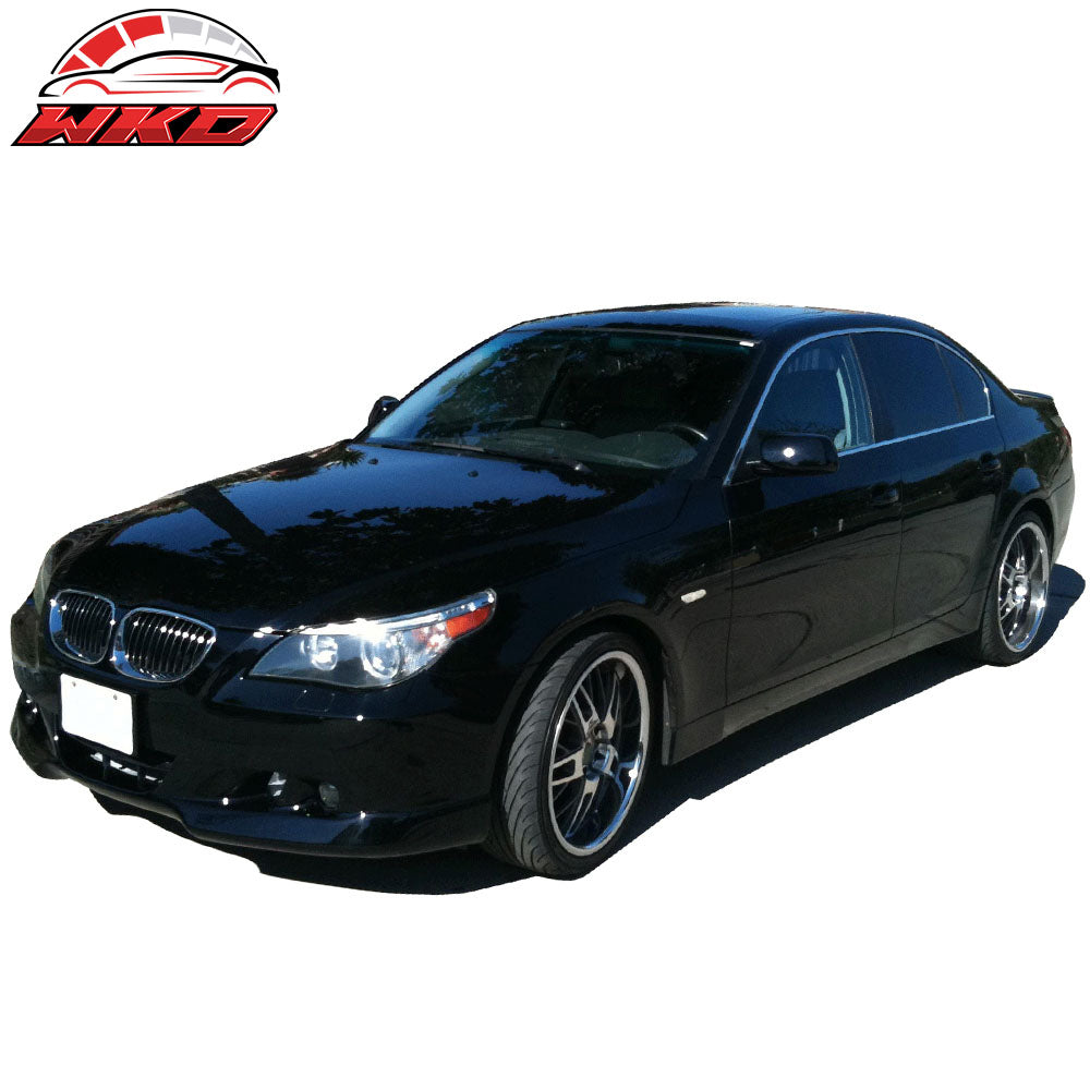 Fits 04-07 BMW E60 5-Series AC Style Front Bumper Lip Kit Painted Jet Black #668
