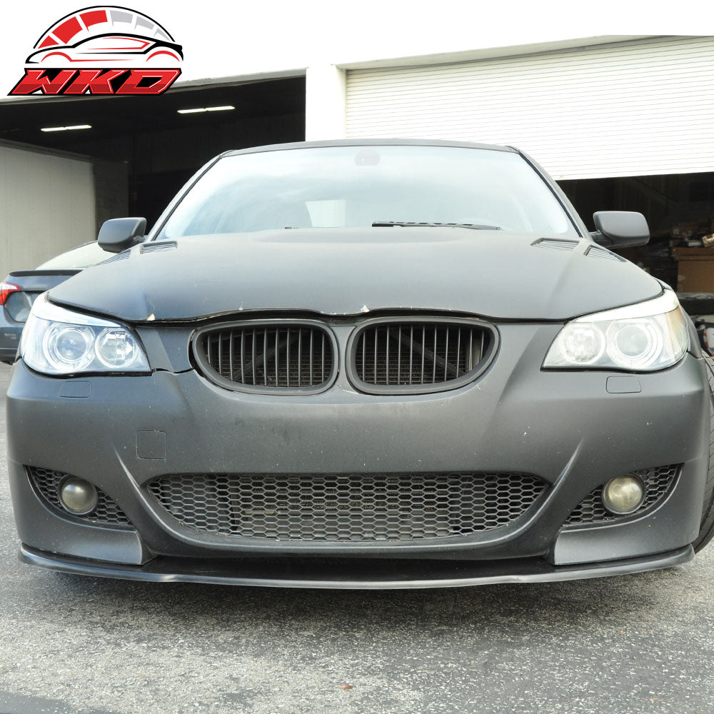 Fits 04-10 BMW E60 5 Series M5 Front Bumper Lip Spoiler Splitter PU Chin Bodykit