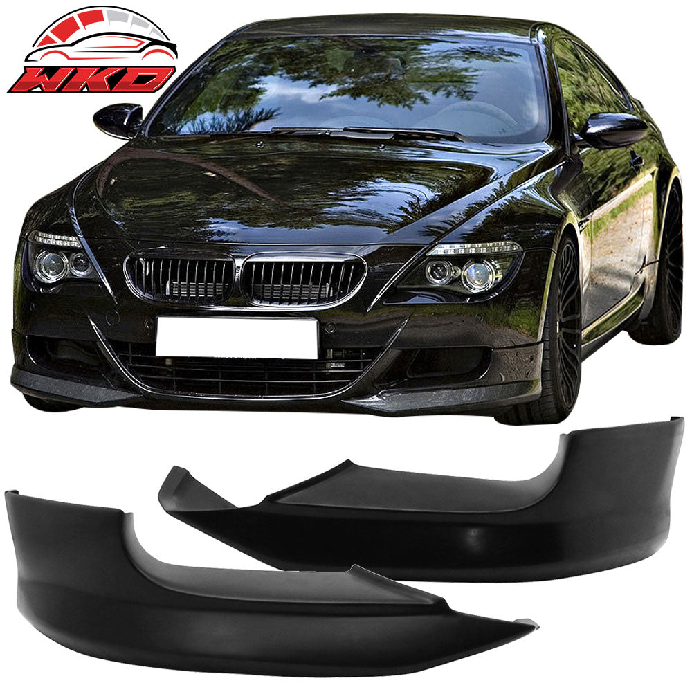 Fits 06-11 BMW E63 E64 M6 A Style Front Bumper Lip Splitter 2PC- PU