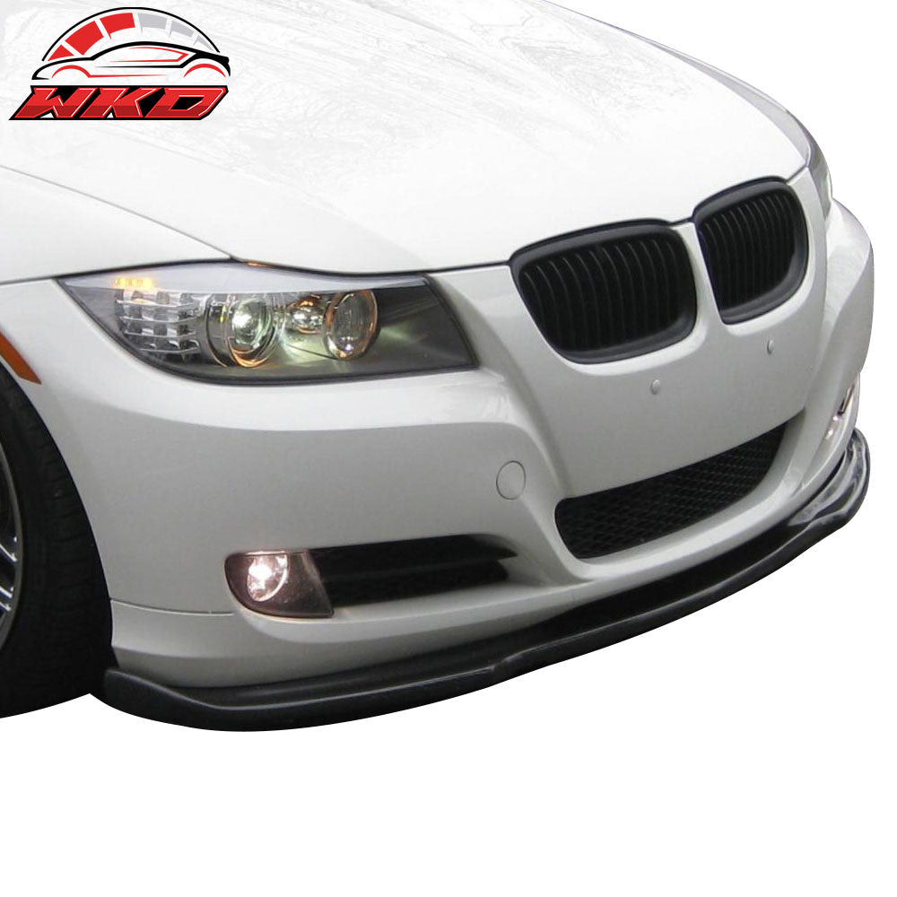 Fits 09-12 BMW E90 LCI 3 Series H Style Front Bumper Lip Spoiler Unpainted PU