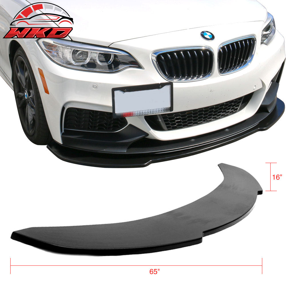 Universal V1 Style 65"*16" Front Bumper Lip Spoiler Splitter Chin PU Unpainted