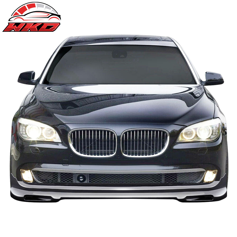 Fits 09-12 BMW F01 F02 7-Series HM Style Front Bumper Lip Spoiler Splitter PU