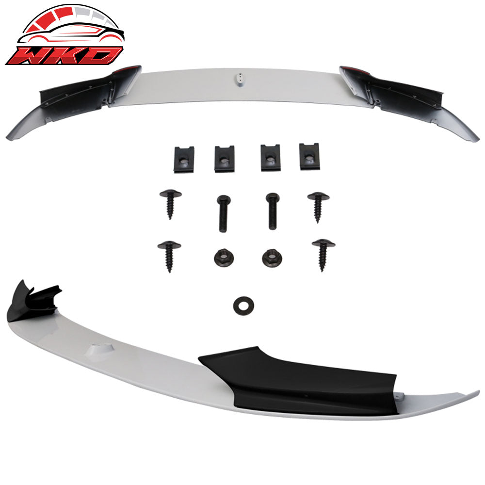For 11-16 BMW F10 Performance Front Bumper Lip White 300 Two Tone