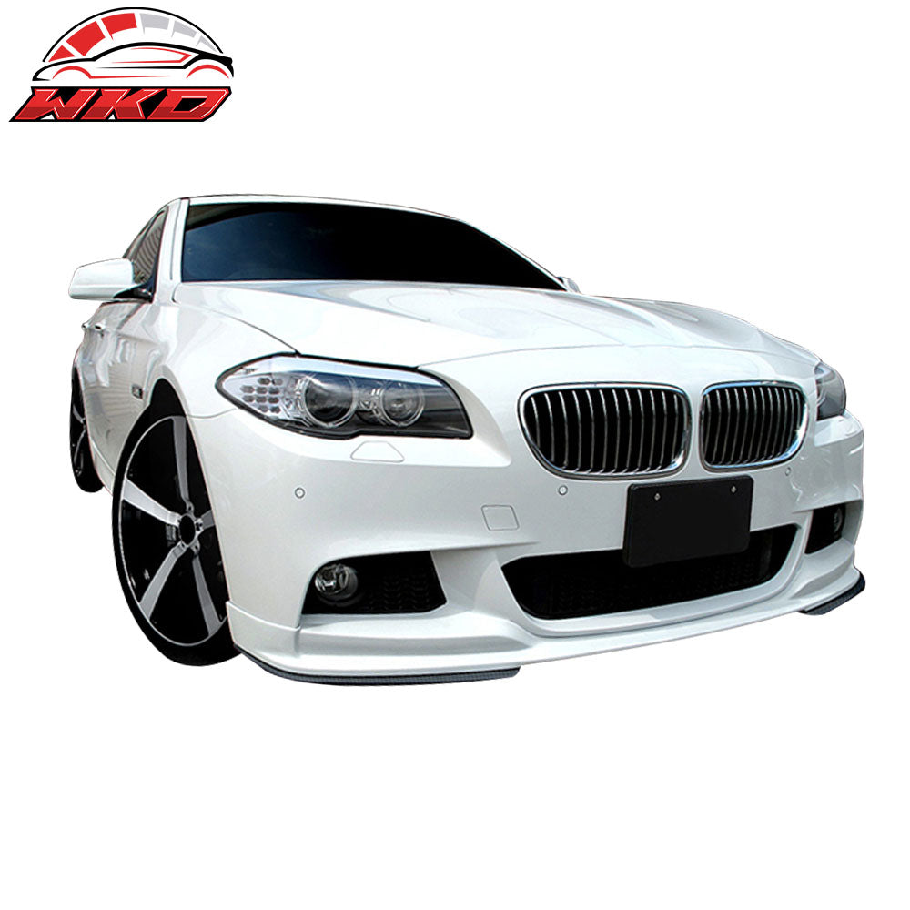 Fits 11-16 BMW F10 5 Series M Sport Sedan 3D Style Front Bumper Lip Spoiler PU