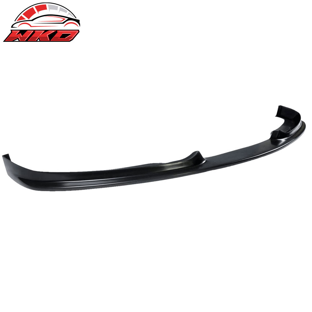 Fits 12-15 BMW F30 3-Series Sedan H Style Front Bumper Lip Unpainted Black PU