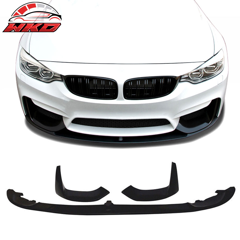 Fits 15-20 BMW F80 F82 M3 M4 P Style Front Bumper Lip Spoiler Unpainted PU