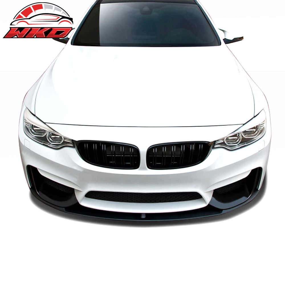 Fits 15-20 BMW F80 F82 M3 M4 P Style Front Bumper Lip Spoiler Unpainted PU